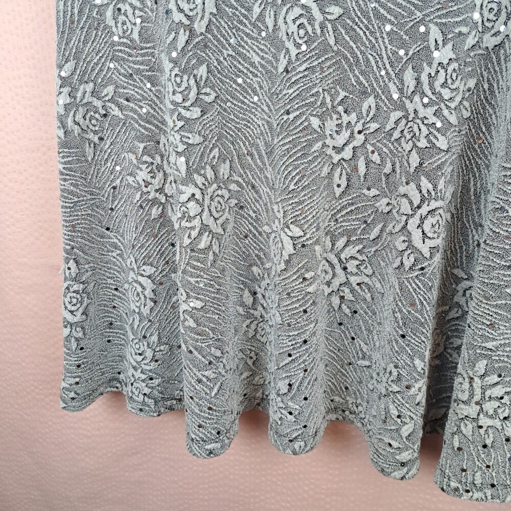 Connected Apparel Women Dress Sleeveless Stretch Size 12 With Sequins Sparkling - Picture 5 of 12